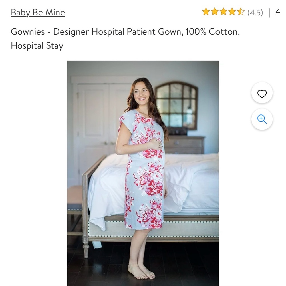 Gownies - Designer Hospital Gown, 100% Cotton, Hospital Stay SOLD OUT PATTERN